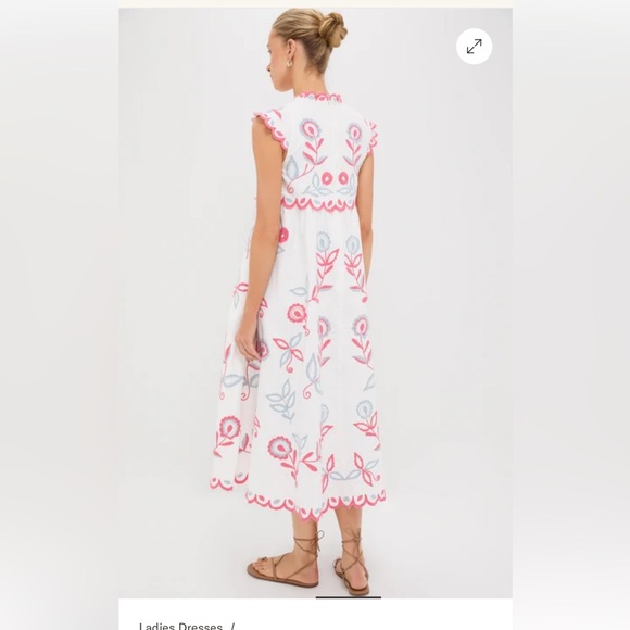 NWT Sea New York EEVI multi embroidered twill short sleeve dress XL - Picture 3 of 11